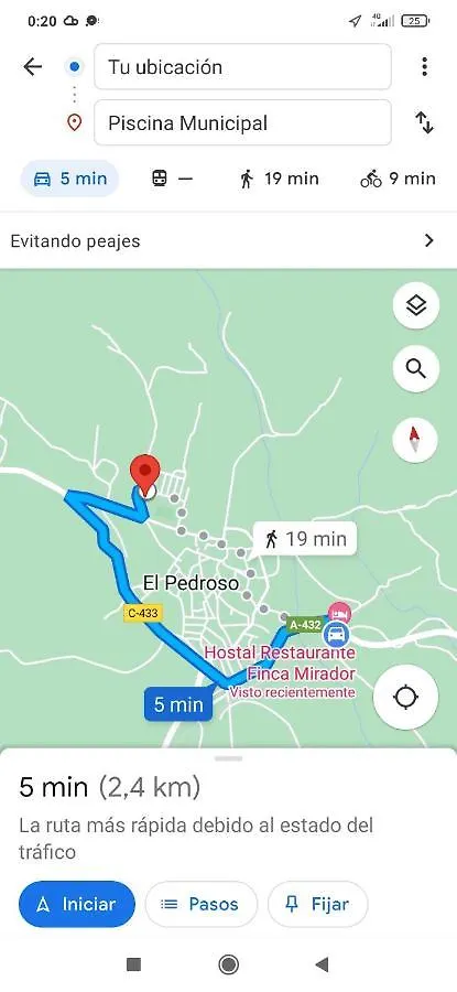 אל פדרוסו Hostal Finca Mirador 2*, אל פדרוסו ספרד
